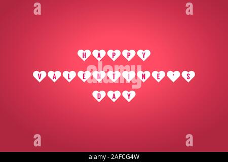 Happy Valentines Tag Grußkarte. Stock Vektor