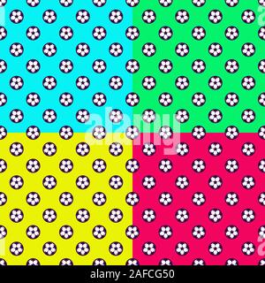 Bunte Fußball nahtlose Muster nahtlose Fußball, Fußball nahtlose Muster. Stock Vektor