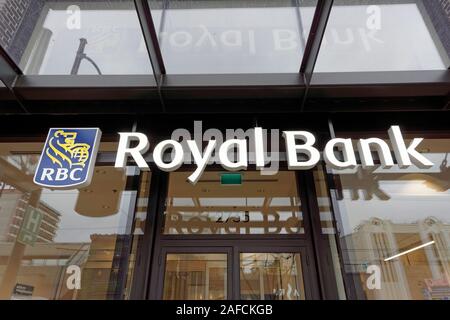 Königliche Bank von Kanada RBC Zeichen auf der South Granville Street Vancouver, BC, Kanada Stockfoto