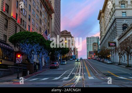 Sonnenaufgang in San Francisco Stockfoto