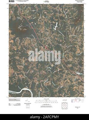 USGS TOPO Karte North Carolina NC-Pinnacle 20100830 TM Wiederherstellung Stockfoto