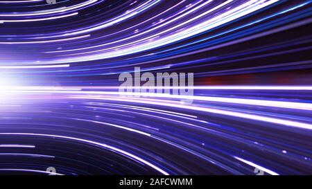 Fiber Optics Transfer von Informationen, Cloud Computing und Big Data Konzept Stockfoto