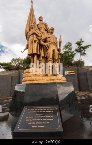 Harare, Simbabwe. Das nordkoreanische Denkmal für den unbekannten Soldaten auf dem Heldenmorgen Stockfoto