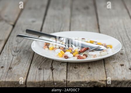 Drogen bereit, als Mahlzeit als detaillierte Nahaufnahme (selektive Fokus) Stockfoto