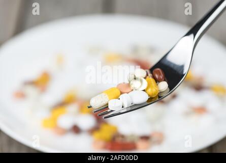 Drogen bereit, als Mahlzeit als detaillierte Nahaufnahme (selektive Fokus) Stockfoto