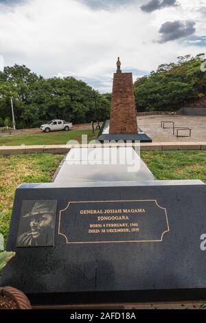 Harare, Simbabwe. Grabsteine der Helden des Regimes in Harare's Heroes Acre. Stockfoto