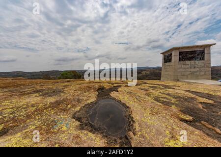 Matobo Hills (früher Matopos) Nationalpark, Simbabwe. Die Erinnerung an die "Verlorene Patrouille" von Kapitän Alan Wilson, die im Matabele-Krieg von 1893 zugrunde ging. Stockfoto