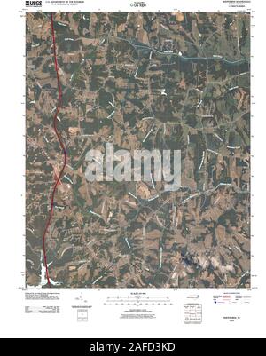 USGS TOPO Karte North Carolina NC Hirten 20100813 TM Wiederherstellung Stockfoto