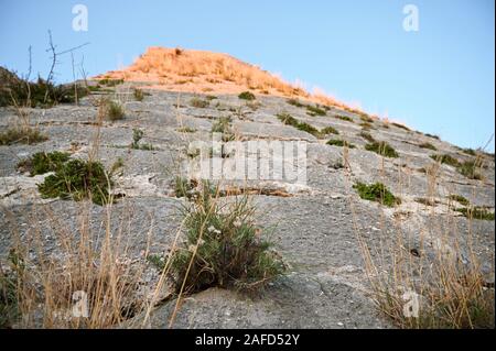 Die Wände von Saint George Schloss in Travliata Kefalonia, Griechenland Stockfoto