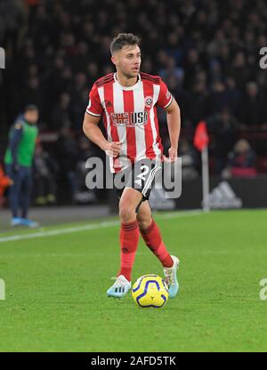 SHEFFIELD, England. Oktober 21 George Baldock (Sheffield United) während der Englischen Premier League Match zwischen Sheffield United und Aston Villa an der Stockfoto