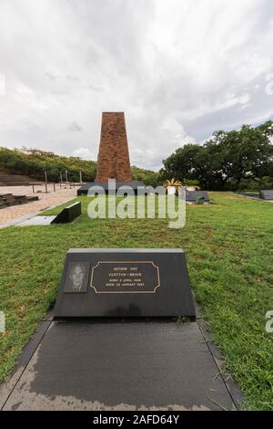 Harare, Simbabwe. Grabsteine der Helden des Regimes in Harare's Heroes Acre. Stockfoto