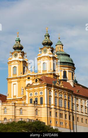 Benediktinerkloster Stift Melk, UNESCO-Weltkulturerbe, Stift Melk, Wachau, Oberösterreich, Österreich, Europa Stockfoto