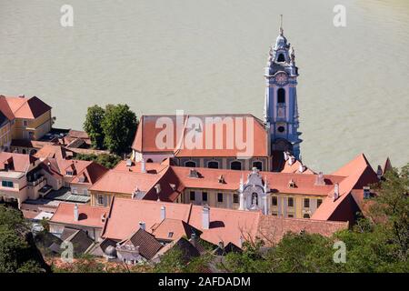 Abtei Dürnstein, Dürnstein, Donau, Wachau, Oberösterreich, Österreich, Europa Stockfoto