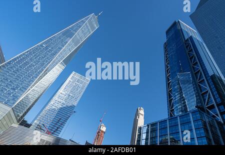 New York City Downtown Office skyscrappers Gebäude Stockfoto