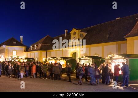 : Engelhartstetten Schloss Hof Schloss, Weihnachtsmarkt im Marchfeld, Niederösterreich, Lower Austria, Austria Stockfoto