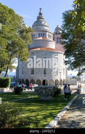 Viana do Castelo und Wallfahrtskirche Santa Luzia, Heiligtum des Heiligen Herzen Jesu, Stockfoto