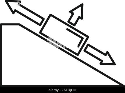Winkel Objekt Physik Symbol. Umrisse winkel Objekt Physik vektor Symbol für Web Design auf weißem Hintergrund Stock Vektor
