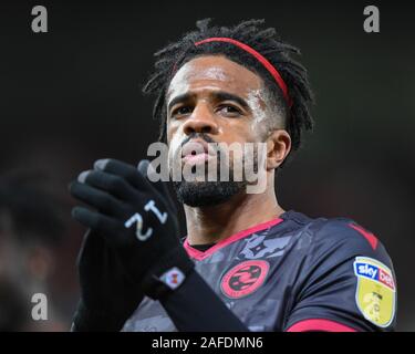 14. Dezember 2019, Bet365 Stadium, Stoke-on-Trent, England; Sky Bet Meisterschaft, Stoke City v Lesen: garath McCleary (12) Lesen: Richard Long/News Bilder Stockfoto