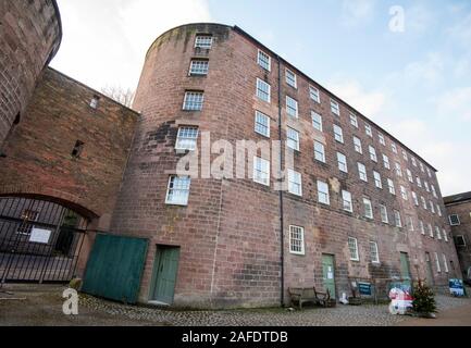 Die Außenseite des Gebäudes 17, Cromford Mühlen Matlock Derbyshire England Großbritannien Stockfoto