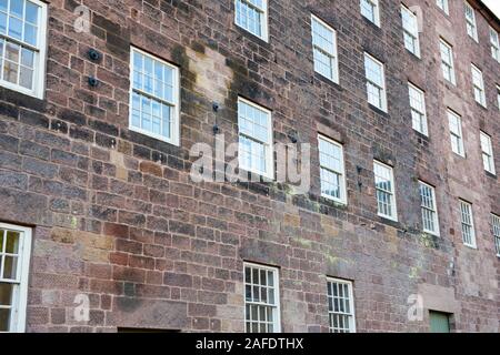 Die Außenseite des Gebäudes 17, Cromford Mühlen Matlock Derbyshire England Großbritannien Stockfoto