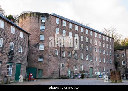 Die Außenseite des Gebäudes 17, Cromford Mühlen Matlock Derbyshire England Großbritannien Stockfoto