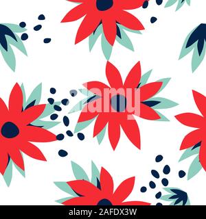 Blumen moderne und zeitgenössische nahtlose Muster Flüssigkeit und die Vielfalt der Formen. Stock Vektor
