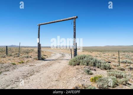 Auf dem Continental Divide Trail im Great Divide Basin, Wyoming, USA Stockfoto