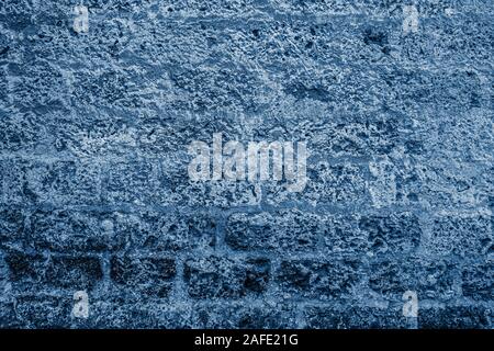 Hintergrund der Steinmauer. Classic Blau abstrakt Hintergrund. Farbe des Jahres 2020. Stockfoto