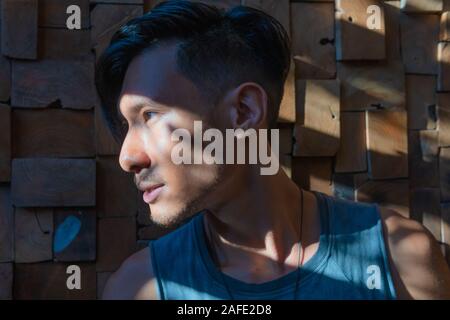 Kreative portrait einer asiatischer Mann Stockfoto
