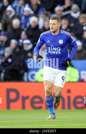Leicester, Großbritannien. 14 Dez, 2019. Jamie Vardy von Leicester City während der Premier League Match zwischen Leicester City und Norwich City am King Power Stadium am 14. Dezember 2019 in Leicester, England. (Foto von Mick Kearns/phcimages.com) Credit: PHC Images/Alamy leben Nachrichten Stockfoto