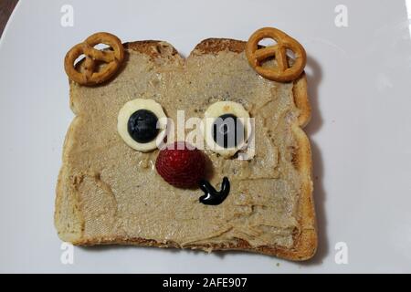 Rentier Toast Weihnachten Snacks Stockfoto