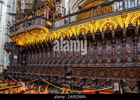 Erstaunlich Chor von Pedro Duque Cornejo in der Mezquita von Cordoba. Andalusien, Spanien Stockfoto