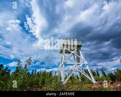 Ute Berg Fire Tower National Historical Site, National Forest, Utah. Stockfoto