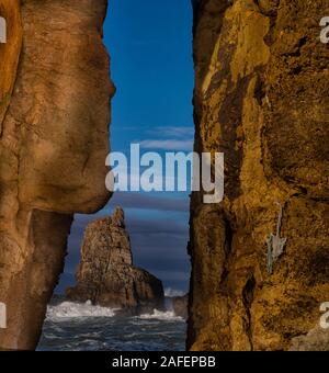 Die Zerbrochene Küste, eine der schönsten Küstenlinien Spaniens. Kantabrien, Spanien Stockfoto