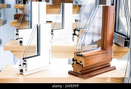 Samples of window profiles. Stockfoto