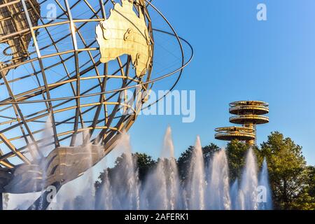 Corona Park Detailansicht. Reisen und Freizeit Konzept. New York City. In den Vereinigten Staaten. Stockfoto