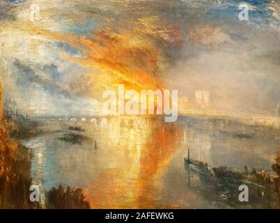 JMW Turner, die brennende Häuser der Herren und Commons, 16. Oktober 1834, Öl auf Leinwand, 1835 Stockfoto