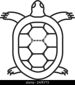 Schildkröte-Symbol. Umriss-Illustration der Schildkröte Vektor Icon für