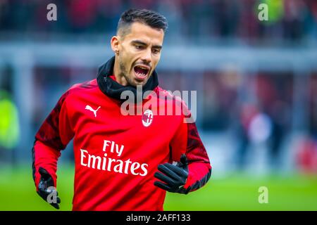 Mailand, Italien. 15 Dez, 2019. Suso (ac mailand) in Mailand vs Sassuolo, italienische Fußball Serie A Männer Meisterschaft in Mailand, Italien, 15. Dezember 2019 Quelle: Unabhängige Fotoagentur/Alamy leben Nachrichten Stockfoto