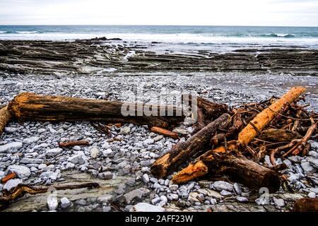 Plage de Viviers Basken Basken Fischteichen Strand, Urugne, Pyrénées-Atlantiques, Frankreich Stockfoto