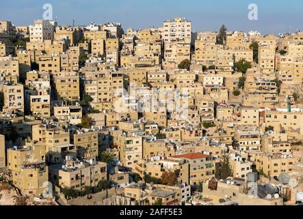 Anzeigen von Amman Downtown von der Citadel Hill, Jordanien Stockfoto