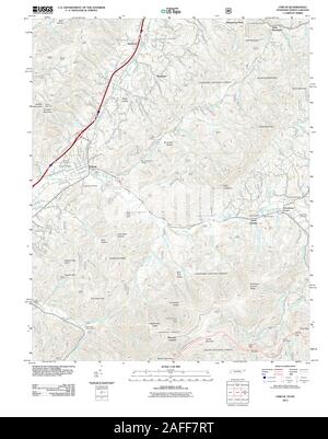 USGS TOPO Karte North Carolina TN Unicoi 20110805 TM Wiederherstellung Stockfoto