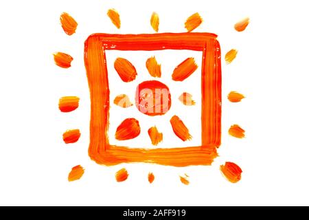 Abstrich, Linien, ein paar Anschläge durch eine Bürste. Stockfoto