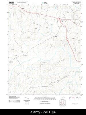 USGS TOPO Karte North Carolina VA Brosville 20110609 TM Wiederherstellung Stockfoto