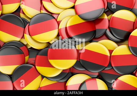 Abzeichen mit Flagge von Deutschland, 3D-Rendering Stockfoto