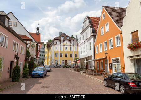 Allgemeine Straßenansicht von Harburg, Bayern, Deutschland. Stockfoto