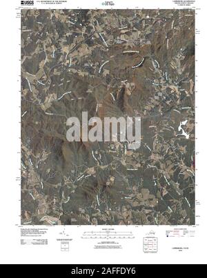USGS TOPO Karte North Carolina VA Lambsburg 20100816 TM Wiederherstellung Stockfoto