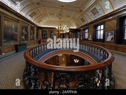 Porträtzimmer, Glasgow City Chambers, Rathaus, George Square, Strathclyde, Schottland, Großbritannien, G2 1DU Stockfoto