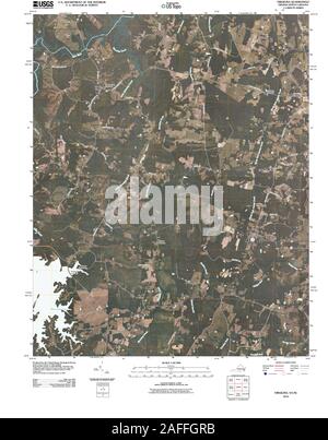 USGS TOPO Karte North Carolina VA Virgilina 20100717 TM Wiederherstellung Stockfoto