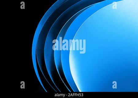 Classic Blau 2020 Inschrift. Farbverlauf Farben Palette. Trendy grün papier Hintergrund aus der Pappe in verschiedenen Farben. Kopieren Sie Platz. Stockfoto